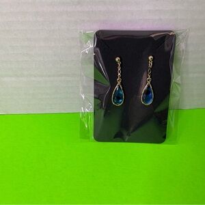 Elegant Blue Teardrop Earrings